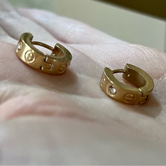 Inspired Love Earrings Mini Hoops - Picture 2 of 6